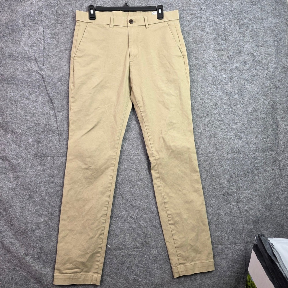 Gap Mens Khaki Chino Pants Slim Straight Beige Cotton Twill 32X32